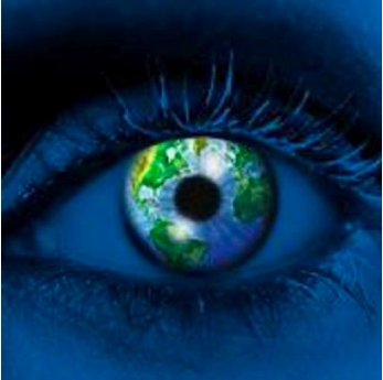 Eye of the World — globe reflected in the eye